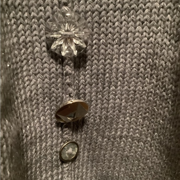 Pure Handknit s/m p/m women’s gray cowl neck 100% cotton pullover sweater - Picture 6 of 12